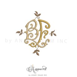BF Monza Interlocking Embroidery Monogram Design Pattern