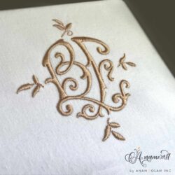 BF Monza Interlocking Embroidery Monogram Design Pattern