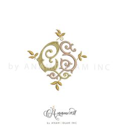 C and S Contrasting Monza Monogram, CS SC