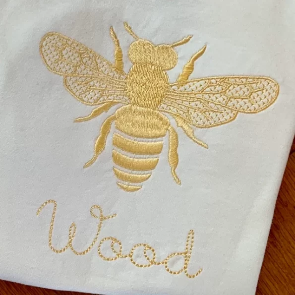 Bee embroidery