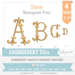 Four sizes Trieste Monogram