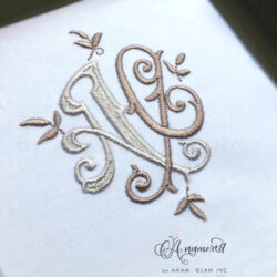 AC Monza Interlocking Embroidery Monogram Design