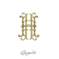 HH embroidery monogram digital proof