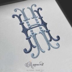 HH embroidery monogram