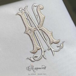 KN interlocking monogram sewout