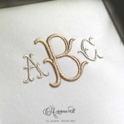 Italian Fishtail Embroidery Font