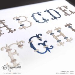 Trieste Embroidery Font, 2 inch
