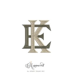 E and K interlocking monogram for men
