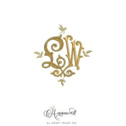LW Monza embroidery monogram pattern