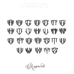 Shield Embroidery Font, all letters