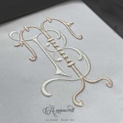 BT embroidery monogram