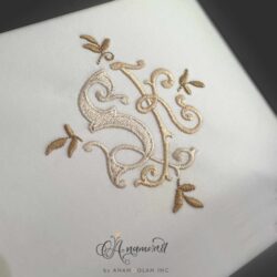 Monza SK interlocking embroidery monogram sewout