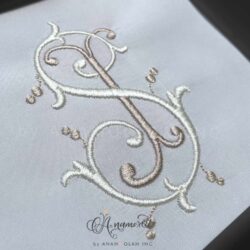 JS- Embroidery monogram design sewout