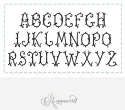 Lucy Fishtail Embroidery Font