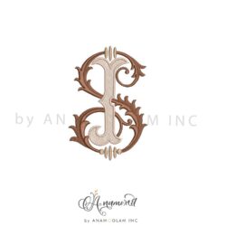J and S embroidery monogram, digital proof