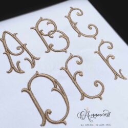 Lucy Fishtail, 2inch size sewout of letters A-F