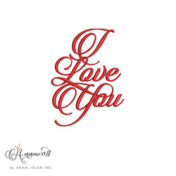 i love you embroidery