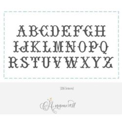 Italian Fishtail, 3 sizes Large, 4", 5" and 6", all 26 letters