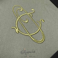 OC embroidery monogram design