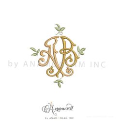 Monza A and B interlocking embroidery Monogram, Digital Proof