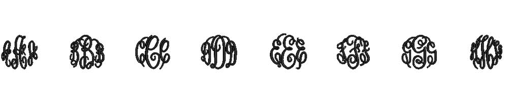 Fancy Circle Fancy Master Circle Embroidery Font