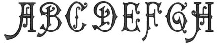 Carmencita A-H Carmencita Embroidery Font
