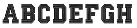 College Embroidery Font