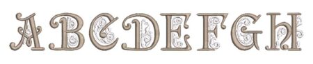 damask font Damask Embroidery Font