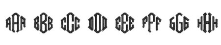 diamond monogram font Embroidery Diamond Monogram Font