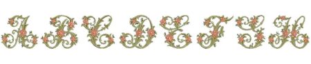 Floral Antique Vintage Embroidery Font
