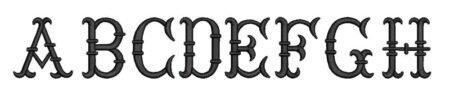french fishtail font French Fishtail Embroidery font