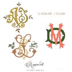 Custom Vector Color Monogram