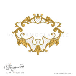 Heirloom Macrame Lace 3 letter monogram Vintage antique embroidery, digital proof