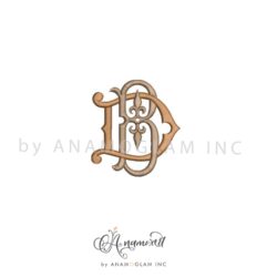 BD embroidery monogram
