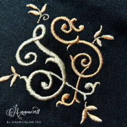 J and S embroidery monogram