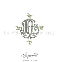 ML embroidery monogram monza contrasting