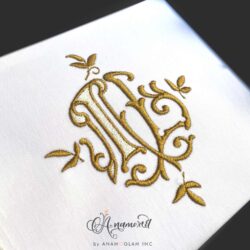 ML embroidery monogram