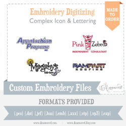 Embroidery Digitizing, Complex Logo Logo