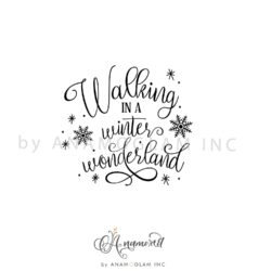 Walking in a winter wonderland vector graphic