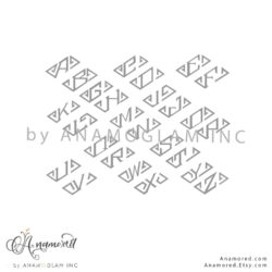art deco diamond font all letters