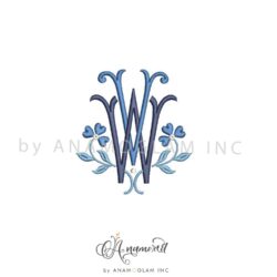 VW Embroidery Monogram Design, Digital Proof