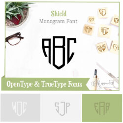 shield truetype font