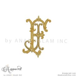 JF interlocking monogram, digital proof