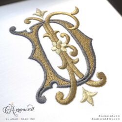 DF embroidery monogram sewout