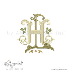 LH Embroidery Monogram Design, Digital Proof