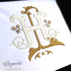 LH Embroidery Monogram Design, Sewout