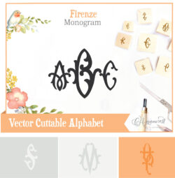 Firenze Monogram Cuttable Vector Font