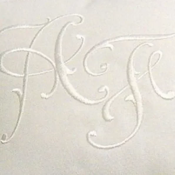ella-lorraine sewn in white on white