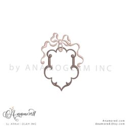 Bow Crest for Monogram, Embroidery File, Digital Proof