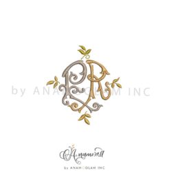 PR Monza Embroidery Monogram Design, digital proof